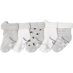 Set van 5 Paar Babysokken - Gemêleerd Grijs - Koala Motief