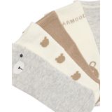 Vertbaudet Set van 5 Paar Babysokken - Beertjespatroon - Zacht Katoenmix