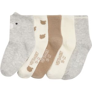Vertbaudet Set van 5 Paar Babysokken - Beer - Katoen