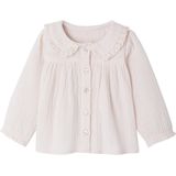 Babyblouse - Katoengaas - Wit - Claudinekraag - Lange Mouwen