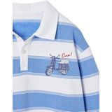 Vertbaudet - Gestreepte Polo Sweater - Blauw - 80% Katoen, 20% Gerecycled Polyester