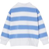 Vertbaudet - Gestreepte Polo Sweater - Blauw - 80% Katoen, 20% Gerecycled Polyester