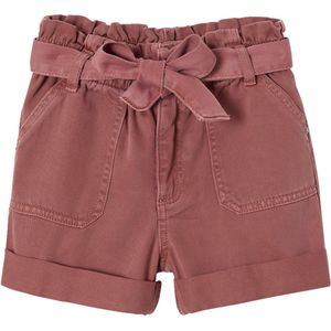 Meisjesshort - Kaki - Paperbag-stijl - Met Ceintuur - 100% Katoen