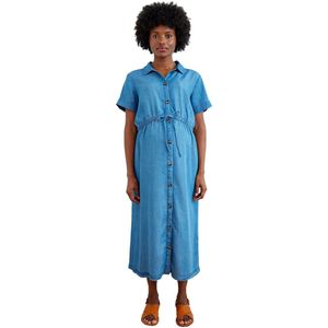 Vertbaudet - Zwangerschaps- en Voedingsjurk-Blouse - Lyocell - Blauw