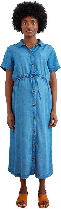 Vertbaudet - Zwangerschaps- en Borstvoedingshemdjurk - Denim