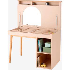Houten kaptafel kind - Make-up tafel - vanaf 3 jaar - roze en wit