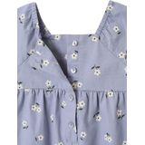 Vertbaudet - Jumpsuit - Meisjes - Multicolor - 100% Katoen, Vlindermouwen, Ruches, Drukknopen