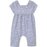 Vertbaudet - Jumpsuit - Meisjes - Multicolor - 100% Katoen, Vlindermouwen, Ruches, Drukknopen