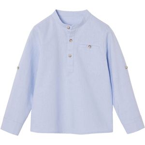 Overhemd - Jongens - Katoen/Linnen - Licht Blauw
