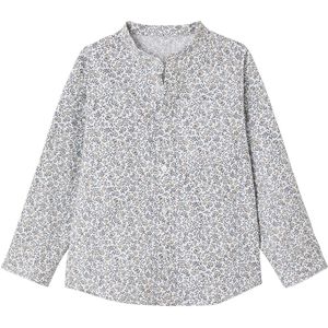 Vertbaudet - Jongenshemd - Bloemenprint - Wit - 100% Katoen