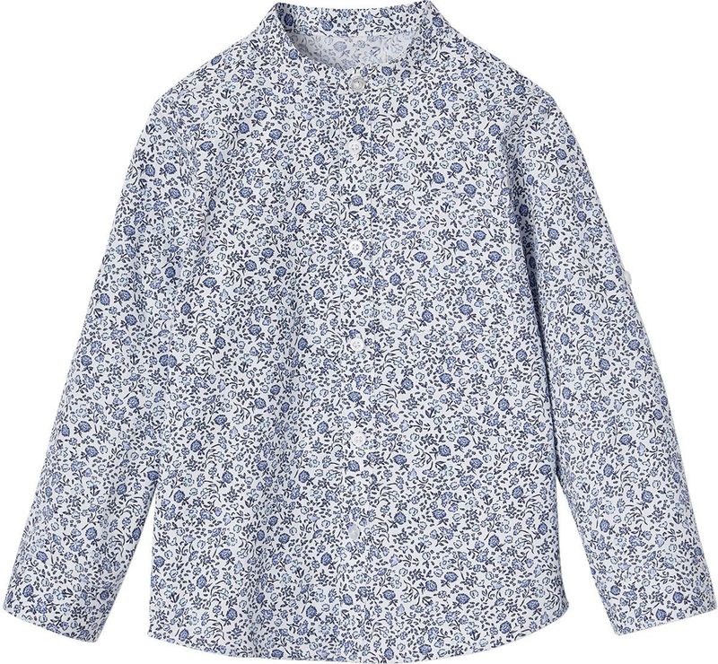 Vertbaudet Jongenshemd met bloemenprint en Maokraag