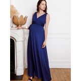 Romaine - Jurk - Zwart - Vloeiende Stof - Borstvoedingssysteem