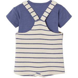 Set - 3 Stuks - Babyset - Blauw - T-shirt, Broekje, Knuffelbeer