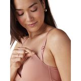 Set van 2 zwangerschaps- en borstvoedingsbeha's van microvezel en kant beige