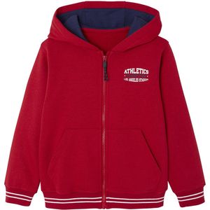 Vertbaudet - Jongenshoodie - Fleece Sweater - Blauw - 80% Katoen 20% Gerecycled Polyester