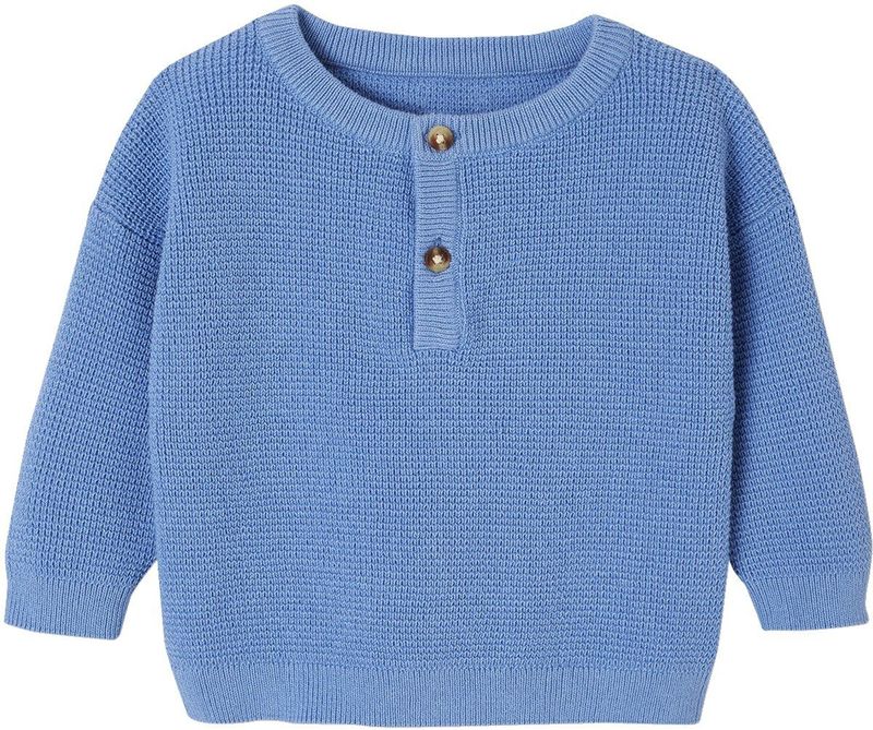 Vertbaudet - Babytrui - Honingraatgebreid - Knoopsluiting met Tunesische Hals
