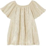 Blouse - Lamé - Ronde Hals - Vlindermouwen - 100% Polyester