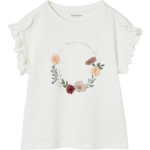 Vertbaudet - T-shirt - Bloemenkransmotief - Voor Feestelijke Gelegenheden