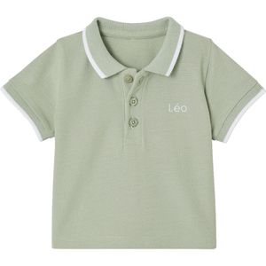 Personaliseerbare - Polo - Saliegroen - Borduursel op de borst - Oeko-Tex Standard 100