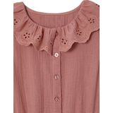 Vertbaudet - Lange Babytuinbroek - Katoenen Gaas - Lichtblauw - Sierkraag met Borduurwerk