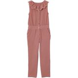 Vertbaudet - Lange Babytuinbroek - Katoenen Gaas - Lichtblauw - Sierkraag met Borduurwerk