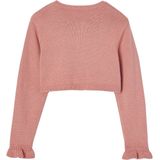 Bolerovest - Chambrayblauw - Meisjesvest - Lange Mouwen - Fijn Breisel