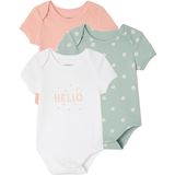 Vertbaudet Set van 3 Rompers - Korte Mouwen - 100% Biologisch Katoen