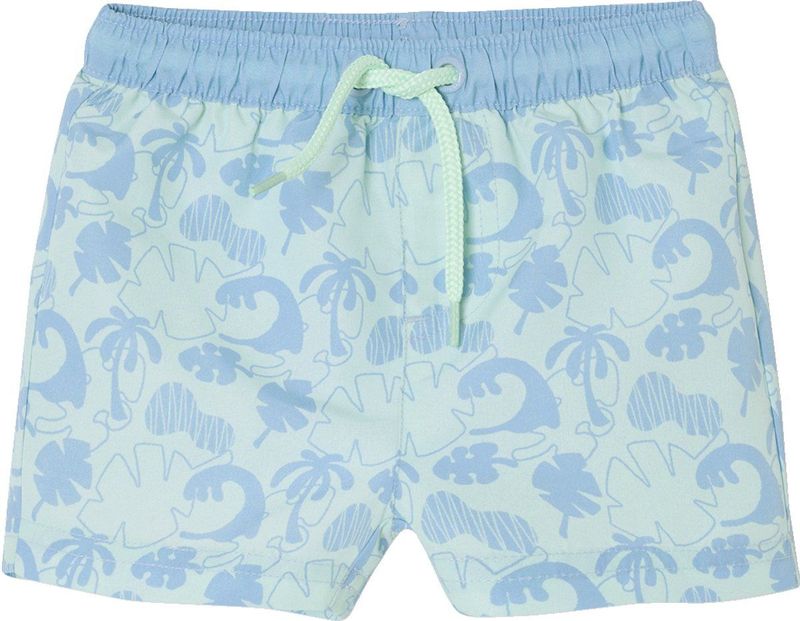 Bedrukte Zwemshort - Turquoiseblauw - 100% Polyester - Elastische Tailleband