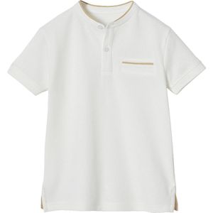 Jongenspolo met maokraag ecru