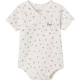 Meegroeiromper - Bloemenprint - Korte Mouwen - 100% Biologisch Katoen