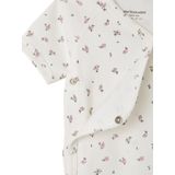 Meegroeiromper - Bloemenprint - Korte Mouwen - 100% Biologisch Katoen