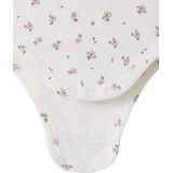 Meegroeiromper - Bloemenprint - Korte Mouwen - 100% Biologisch Katoen