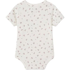 Meegroeiromper - Bloemenprint - Korte Mouwen - 100% Biologisch Katoen