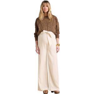 Envie de Fraise - Ruime Zwangerschapsbroek - Beige - Lichte Stof met Linnen