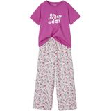 Vertbaudet - Meisjesset - T-shirt en Broek met Wijde Pijpen