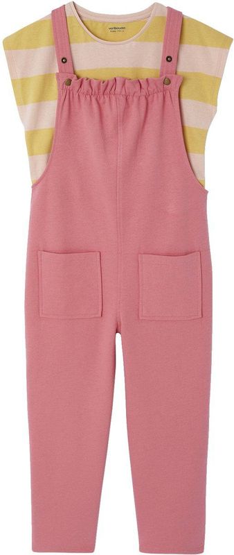 Meisjesset - Saliegroen - T-shirt en Tuinbroek