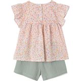 Vertbaudet - Set Blouse en Short - Meisjes - Bloemenprint