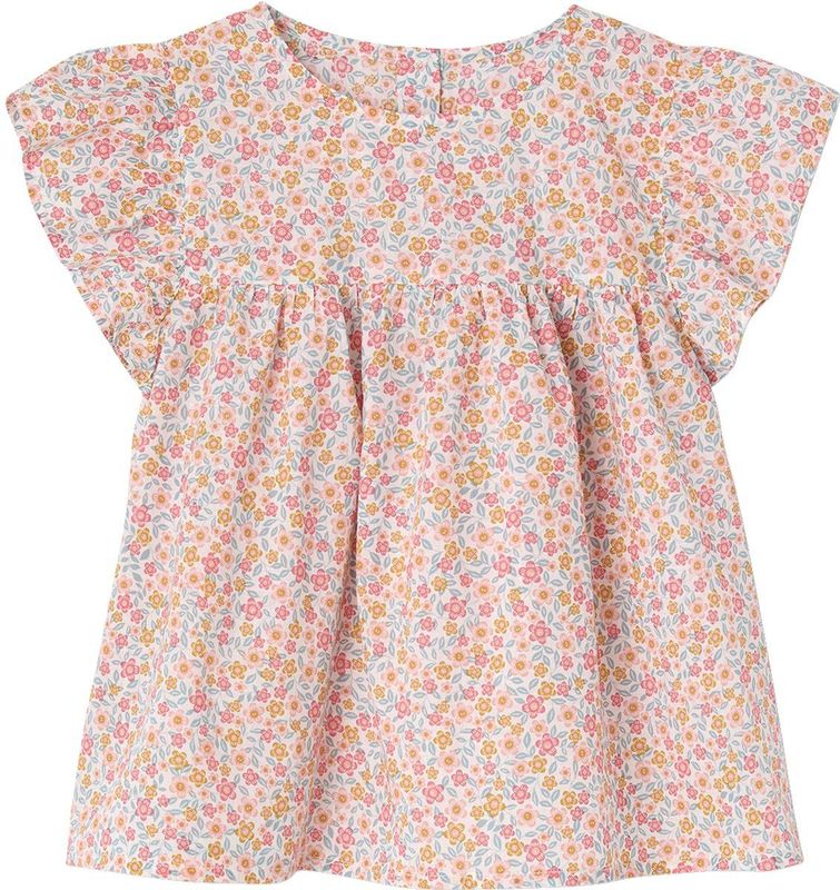 Vertbaudet - Set Blouse en Short - Meisjes - Bloemenprint