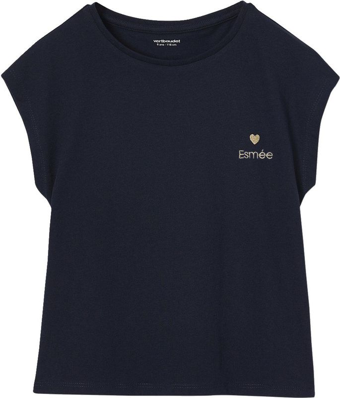 Vertbaudet - Effen Basics - Meisjesshirt - Korte Mouwen