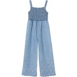 Jumpsuit - Lichtblauw - Gebloemd - Meisjes - Lichte Denim