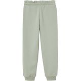 Joggingbroek - Saliegroen - Fleece - Meisjes - Met Motief op de Broekspijp
