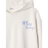 Hoodie - Ecru - Bedrukte Hoodie voor/achter JONEN