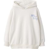 Hoodie - Ecru - Bedrukte Hoodie voor/achter JONEN