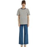 Vertbaudet - Gestreept Zwangerschapsshirt - Marineblauw - Biologisch Katoen