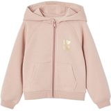 Hoodie - Roze - Meisjes - Met Rits en Capuchon - Geprint Love Motief