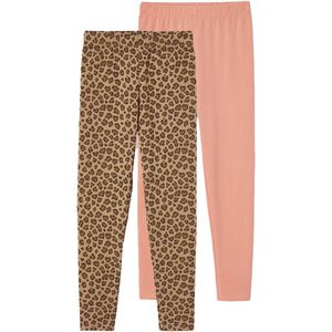 Vertbaudet - Set van 2 Basics - Meisjesleggings - Gestreept en Bedrukt