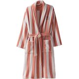 Gestreepte Badjas - Roze - TRANSAT Familie-Capsulecollectie - Personaliseerbaar - Gerecycled Katoen