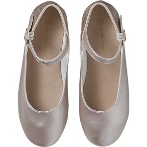 Vertbaudet - Glinsterende Ballerina's - Zilver - Synthetisch/Textiel/Leer