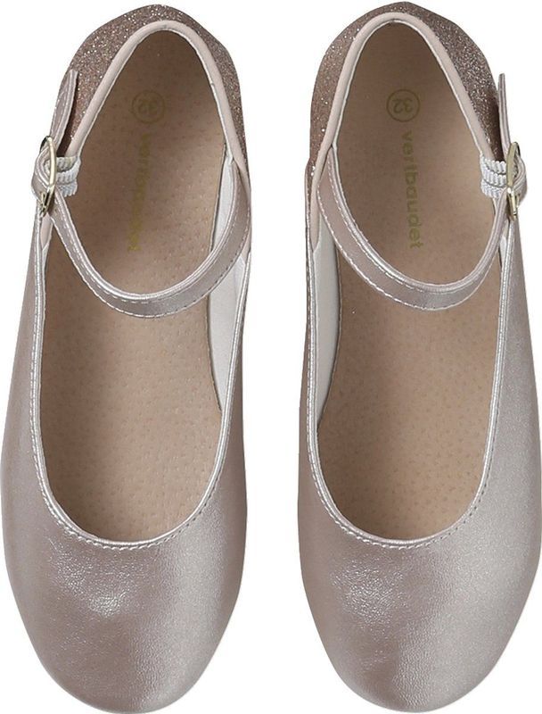 Vertbaudet - Glinsterende Ballerina's - Zilver - Synthetisch/Textiel/Leer