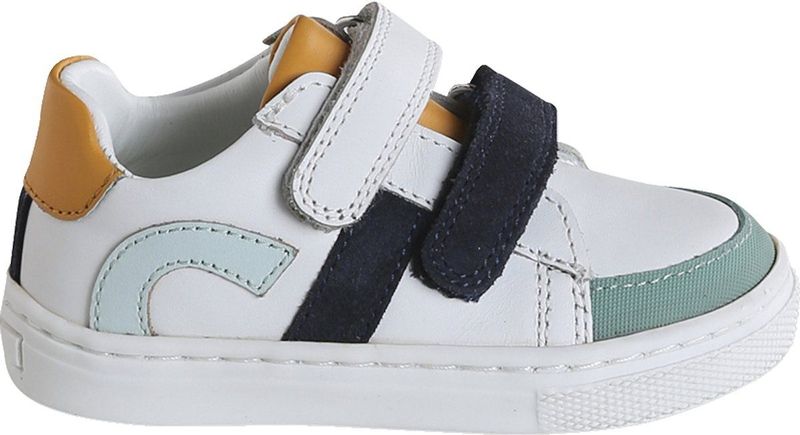 Vertbaudet - Leren Babysneakers - Veelkleurig - Leer - Klittenband